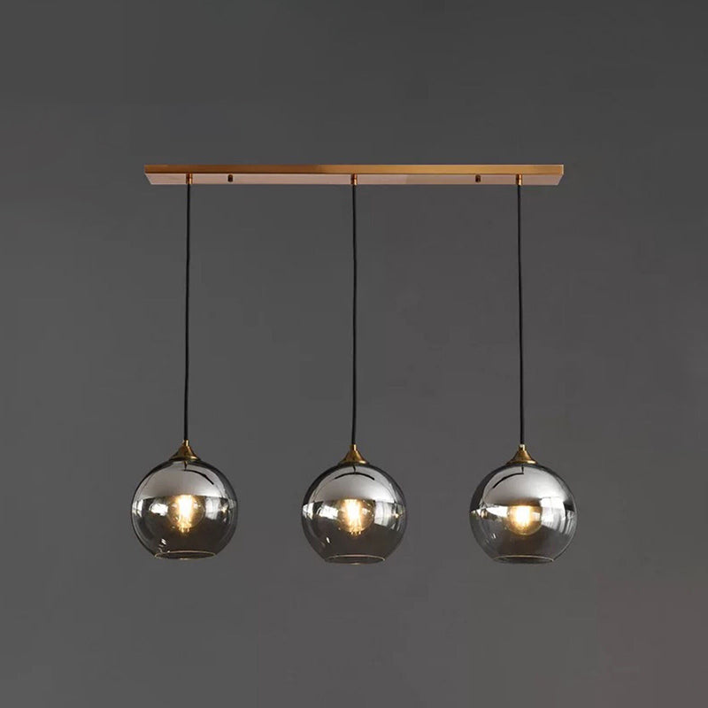 Contemporary Sphere Pendant Lights Blown Glass Hanging Pendant Lights for Bedroom