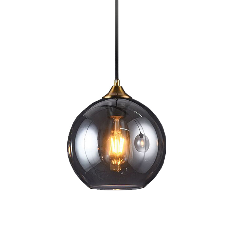 Contemporary Sphere Pendant Lights Blown Glass Hanging Pendant Lights for Bedroom