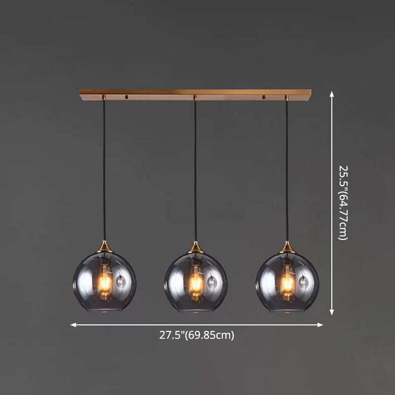 Contemporary Sphere Pendant Lights Blown Glass Hanging Pendant Lights for Bedroom