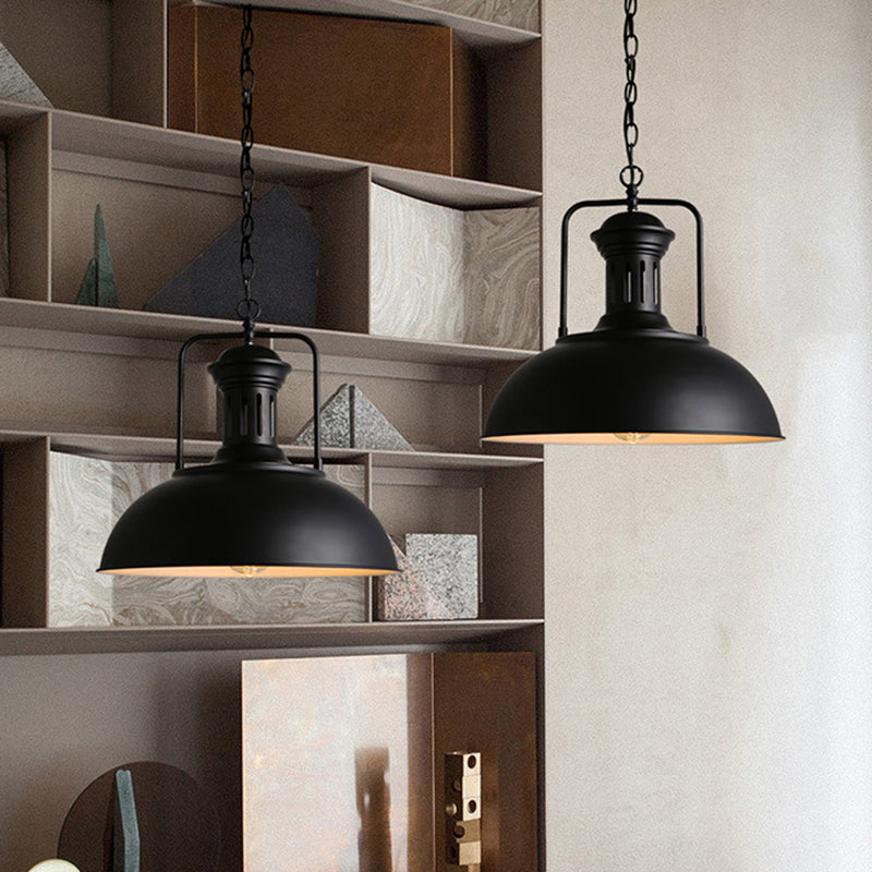 Black Swivel Joint Pendant Lighting Fixture Vintage Style Metal Dinning Room Hanging Light Kit