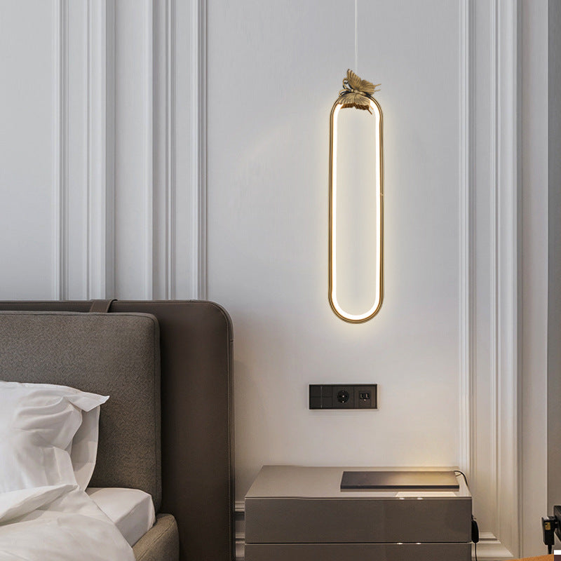 Ciondolo a ciondolo a ciondolo a led in bronzo leggero moderno ciondolo a soffitto creativo