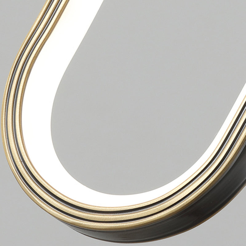 Ciondolo a ciondolo a ciondolo a led in bronzo leggero moderno ciondolo a soffitto creativo