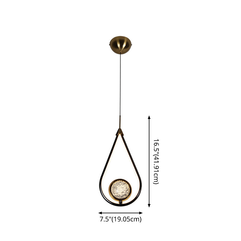 Zeitgenössischer Stil LED neben Lampe Metallkristall Deckenhänger Anhänger