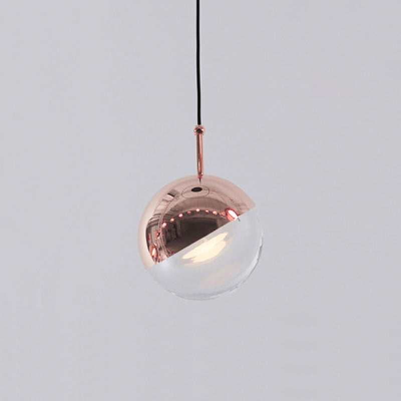 Ontwerper Moderne en eenvoudige LED -wereldbol Pendant licht helder kristal mini hangend licht