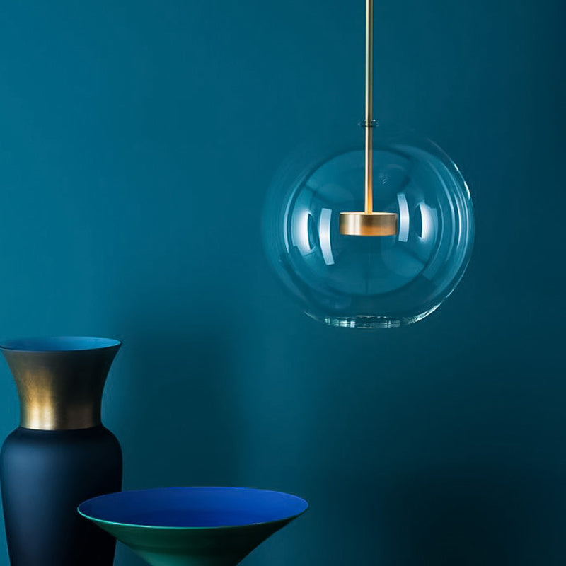 Clear Bubble Lamp Globe Glass Hanging Lamp for Dining Room Coffee Shop Restaurant
