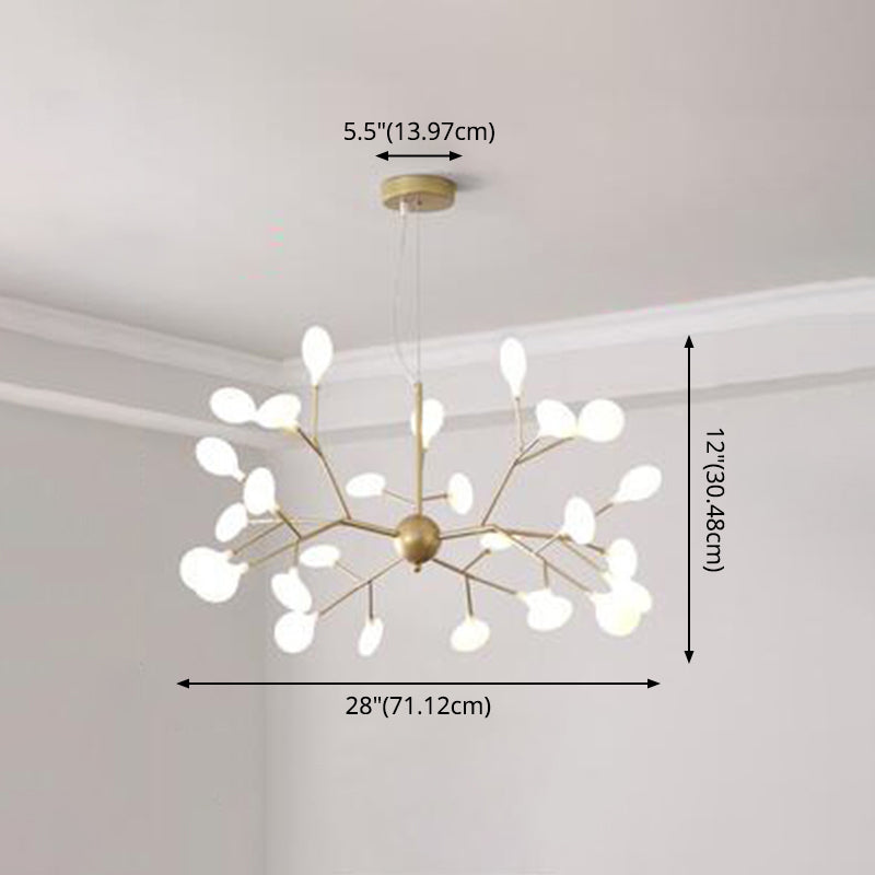 Modern Firefly Style Lampadellier leggero glassata glassata Acrilico Soggiorno Sallo Affatta lampada