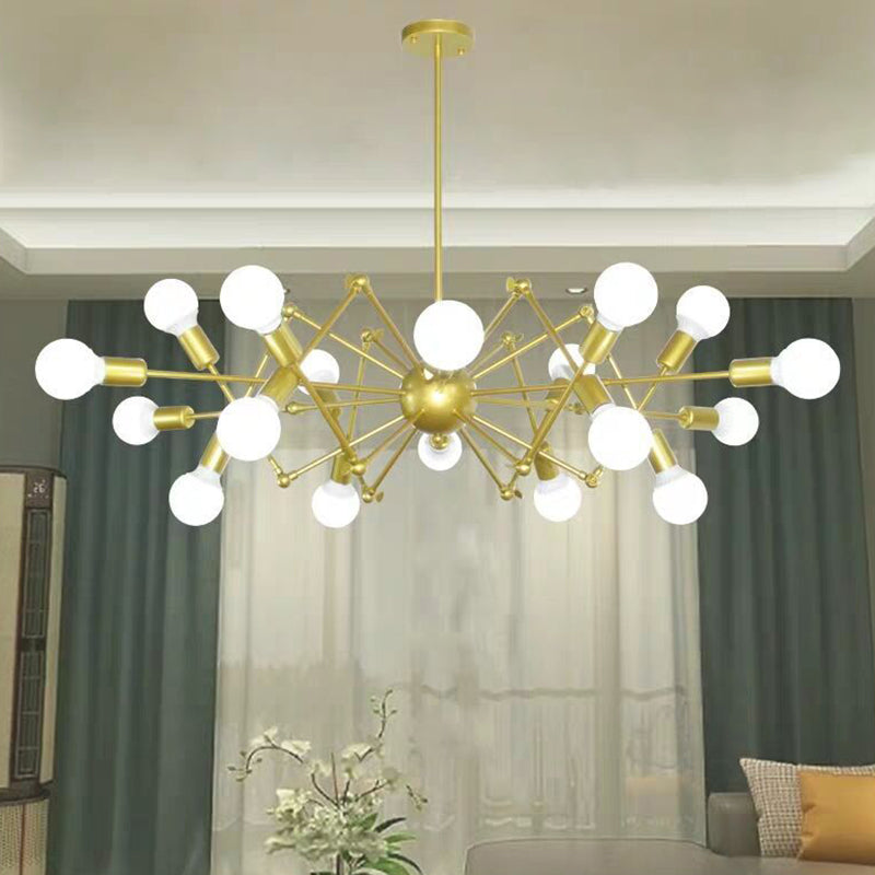 Retro Industrial Style Kronleuchter leichter Sputnik Schmiedeeisen Multi -Licht -Anhänger für Bar Café