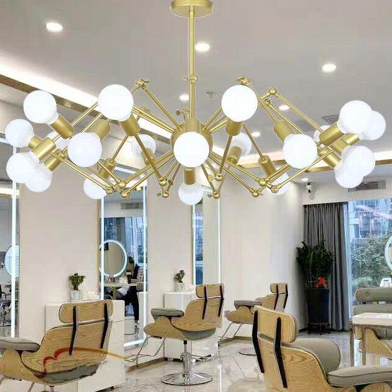 Retro Industrial Style Kronleuchter leichter Sputnik Schmiedeeisen Multi -Licht -Anhänger für Bar Café