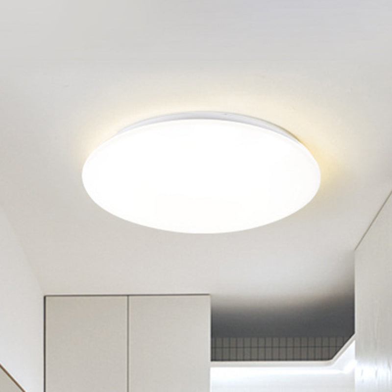 Simplicity Dome Flush Deckenleuchte, Acryl-Foyer-LED-Unterputzbeleuchtung in Weiß