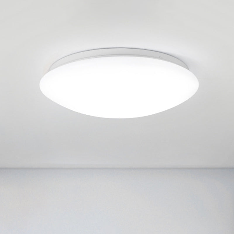 Simplicity Dome Flush Deckenleuchte, Acryl-Foyer-LED-Unterputzbeleuchtung in Weiß