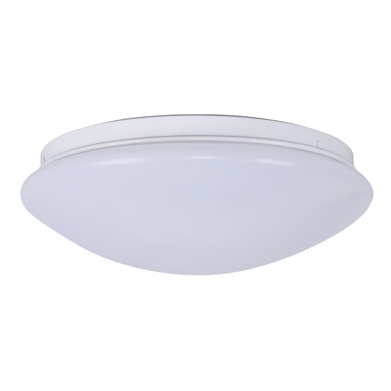 Simplicity Dome Flush Deckenleuchte, Acryl-Foyer-LED-Unterputzbeleuchtung in Weiß