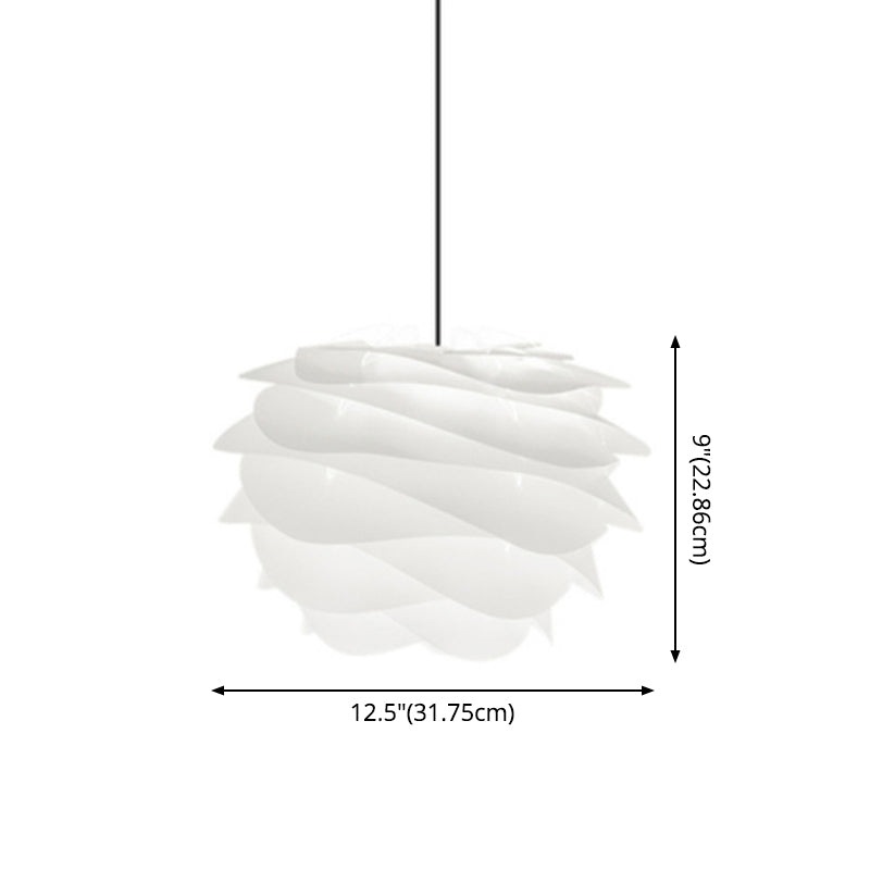 Modern Art Deco Hanging Light Fixtures 1 Light Pinecone Shade Acrylic Pendant Light