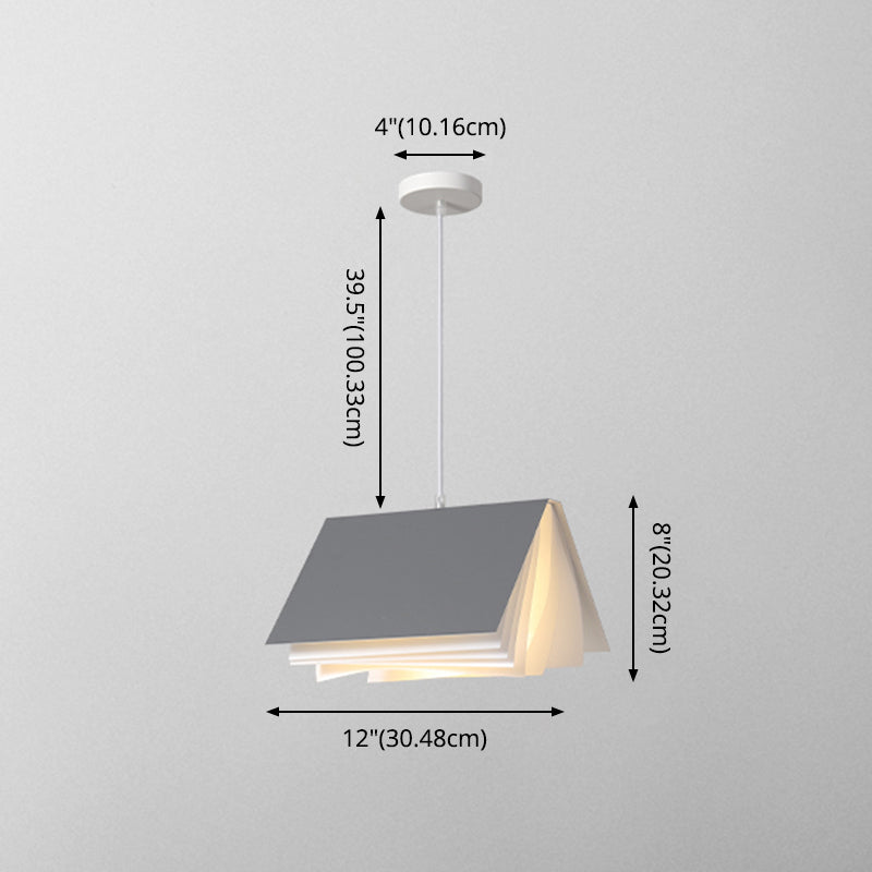 Modern Art Deco Metal Hanging Light Fixtures 1 Light Simple Rectangle Pendant Light