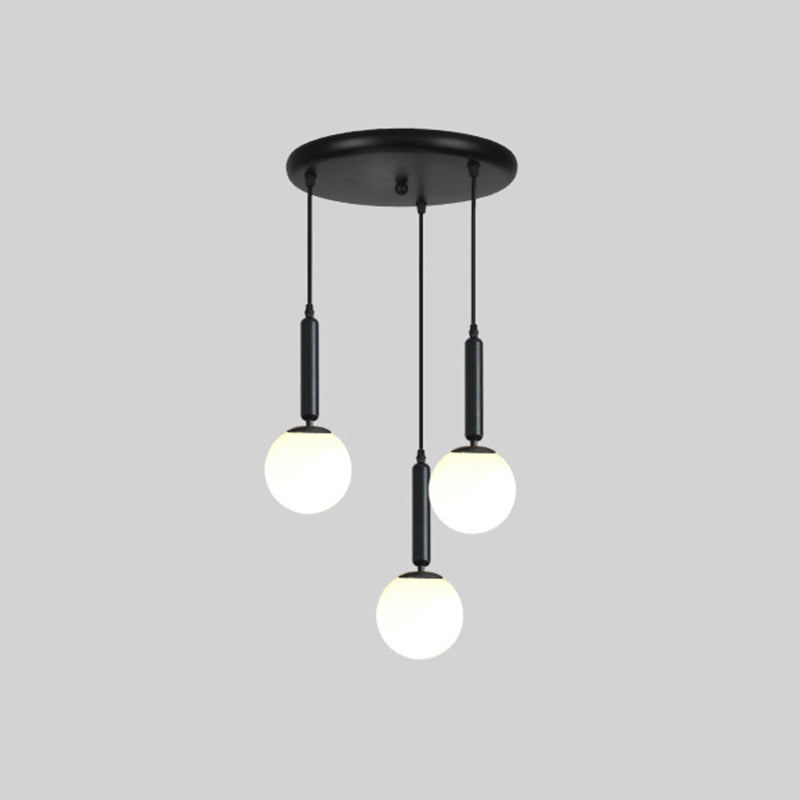 Modern Minimalist  Multiple Globe Shade Pendant Light  Metal Long Hanging Lamp  for Living Room