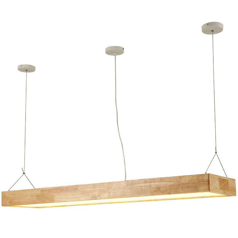 Pendance île rectangulaire beige éclairage moderne les lampes îles à LED minimaliste modernes