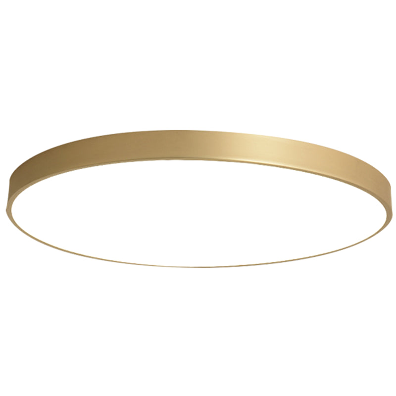 Simplicity Round Shape LED Ceiling Lamp Modern Bedroom Corridor Lighting Fixture Light with Gold Baking Paint Bezel