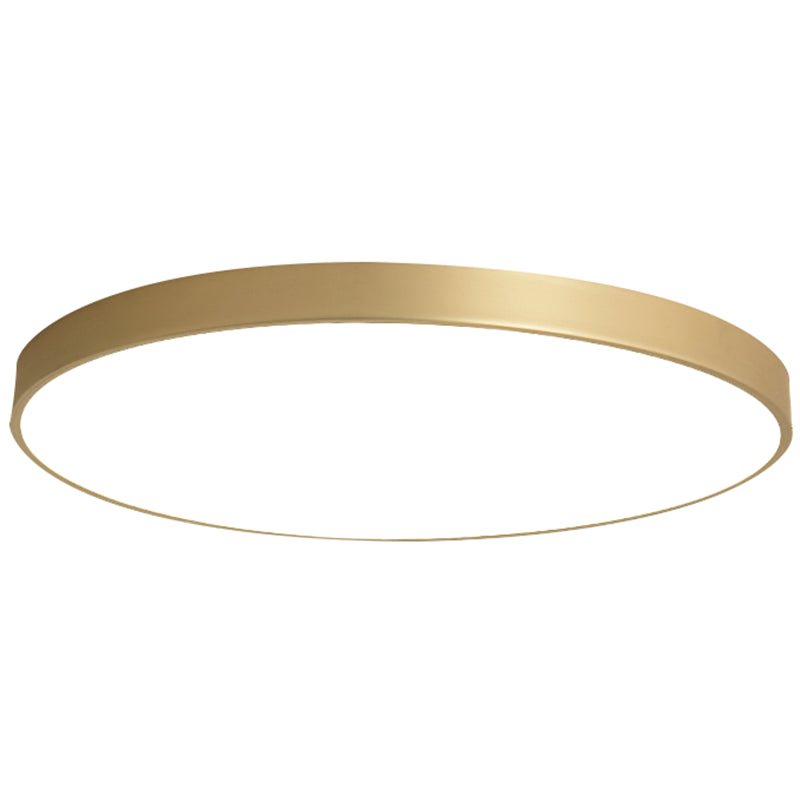 Simplicity Round Shape LED Ceiling Lamp Modern Bedroom Corridor Lighting Fixture Light with Gold Baking Paint Bezel