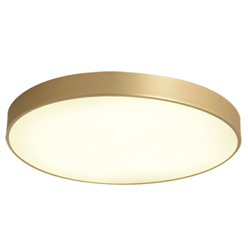 Simplicity Round Shape LED Ceiling Lamp Modern Bedroom Corridor Lighting Fixture Light with Gold Baking Paint Bezel