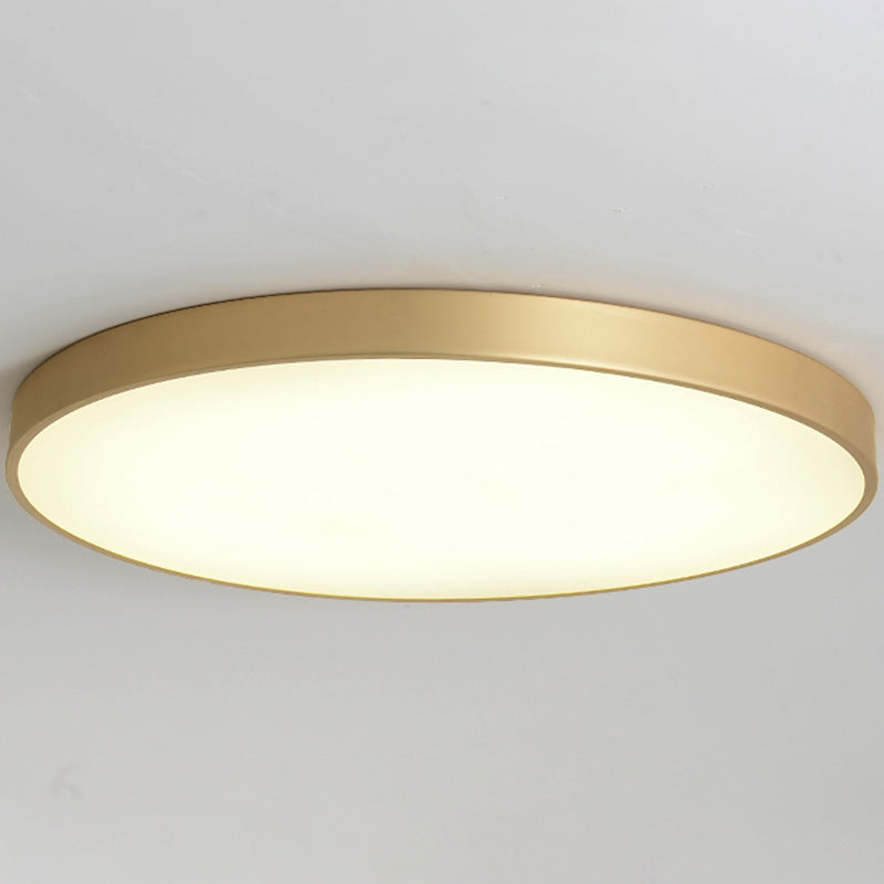 Simplicity Round Shape LED Ceiling Lamp Modern Bedroom Corridor Lighting Fixture Light with Gold Baking Paint Bezel