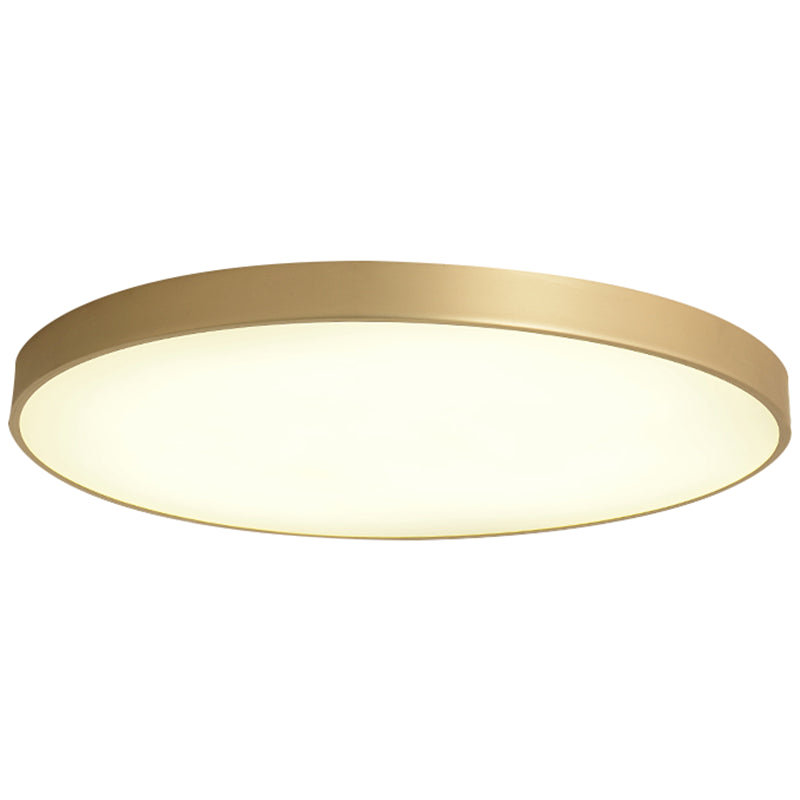 Simplicity Round Shape LED Ceiling Lamp Modern Bedroom Corridor Lighting Fixture Light with Gold Baking Paint Bezel