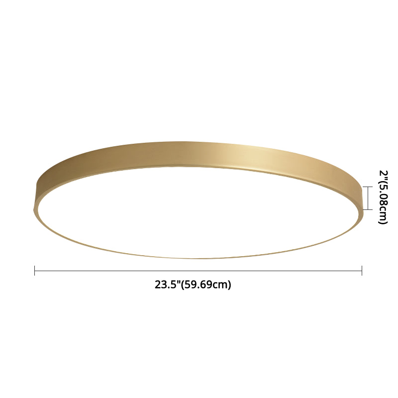 Simplicity Round Shape LED Ceiling Lamp Modern Bedroom Corridor Lighting Fixture Light with Gold Baking Paint Bezel