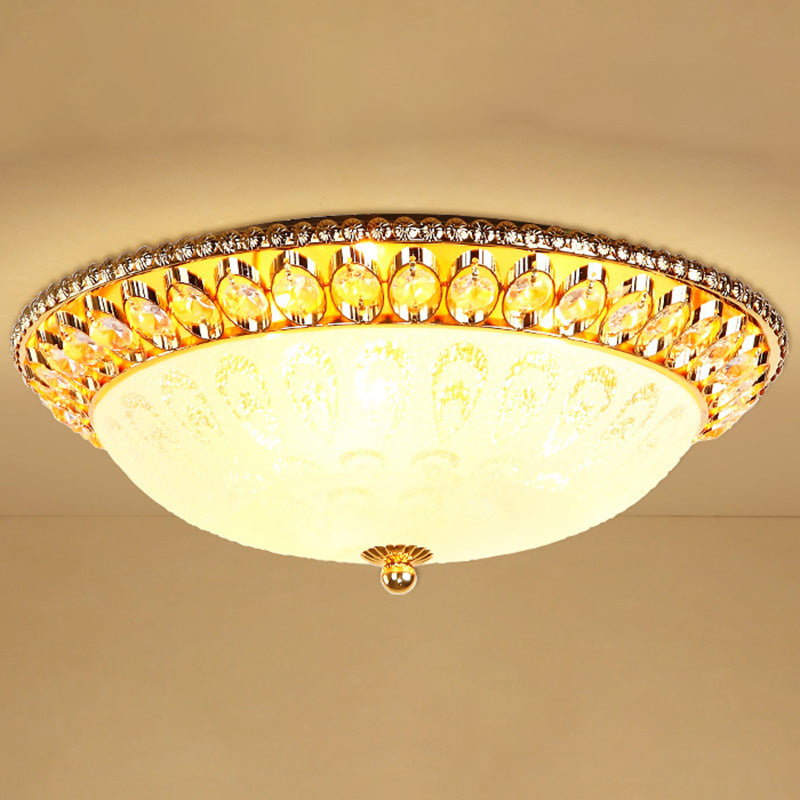 Modern Crystal Style Flush Mount Light Simplicity LED Ceiling Lamp for Bedroom