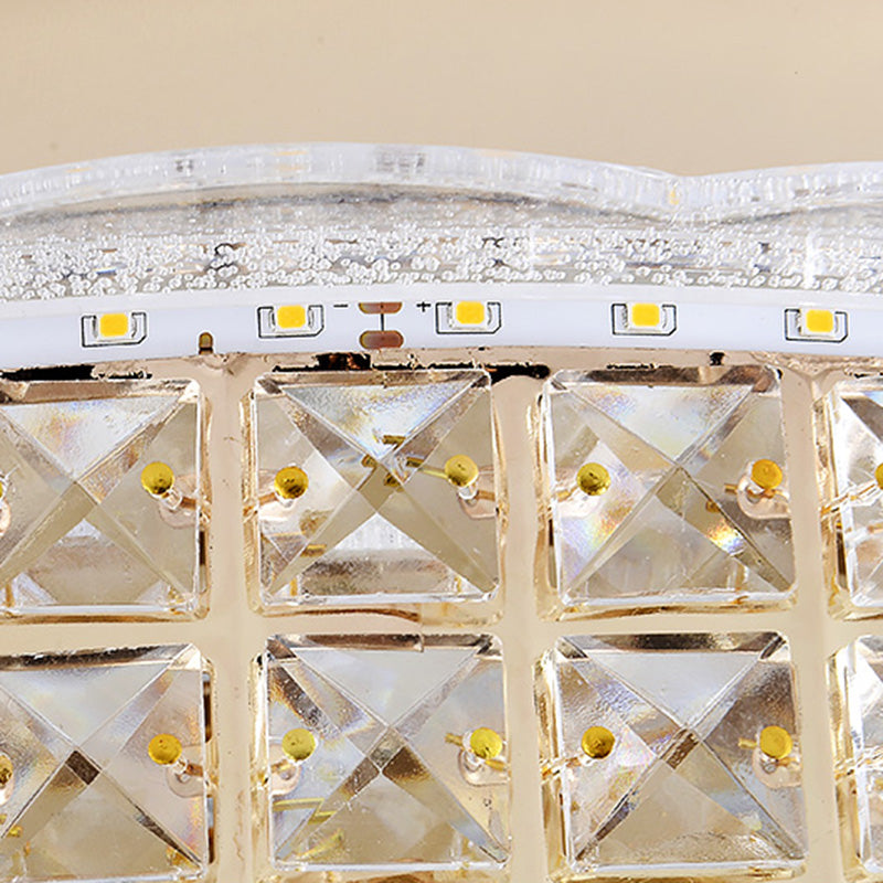 Modern Crystal Style Flush Mount Light Simplicity LED Ceiling Lamp for Bedroom
