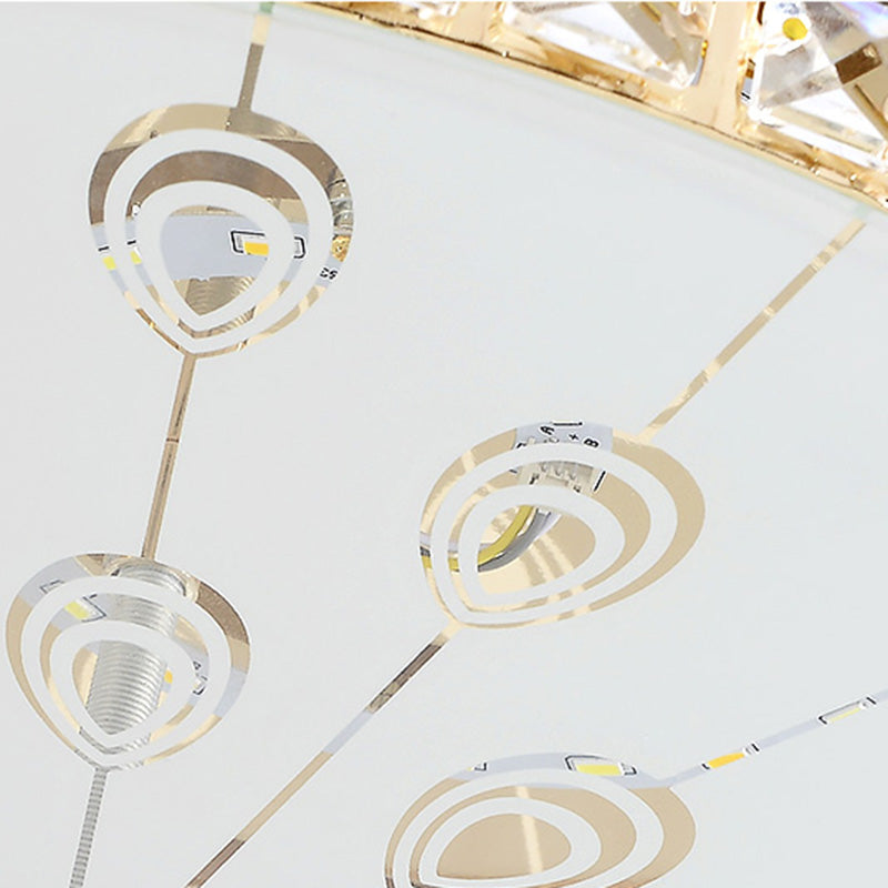 Modern Crystal Style Flush Mount Light Simplicity LED Ceiling Lamp for Bedroom