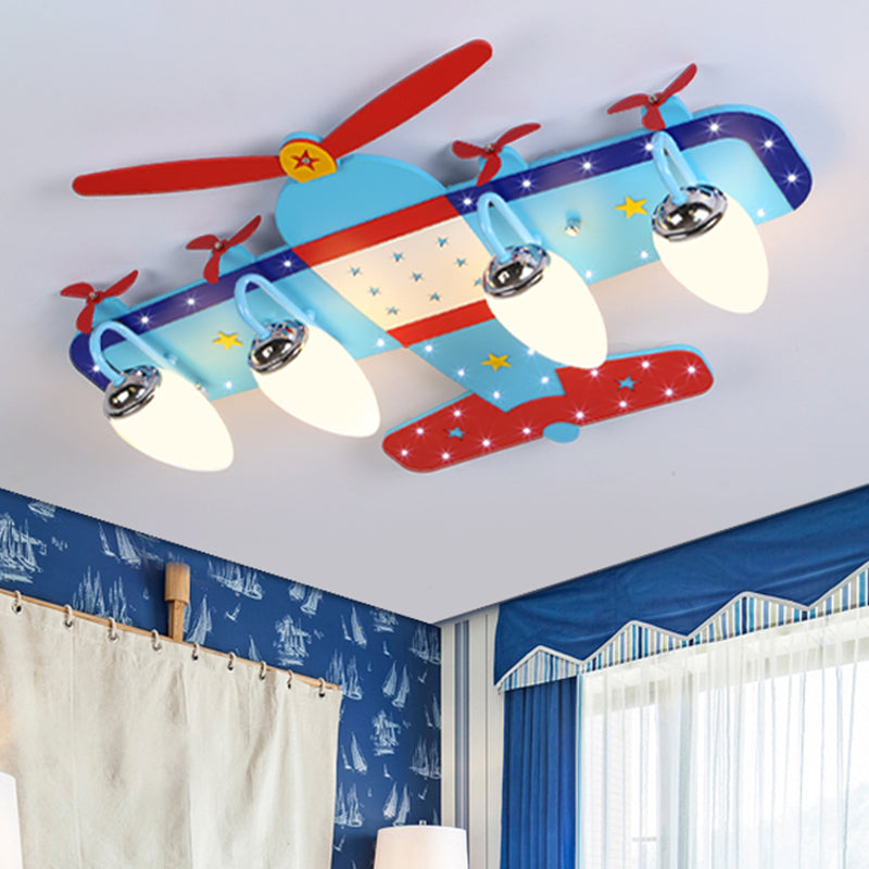 Airplane Shape Flush Mount Light Kindergarten Children Room Ceiling Light