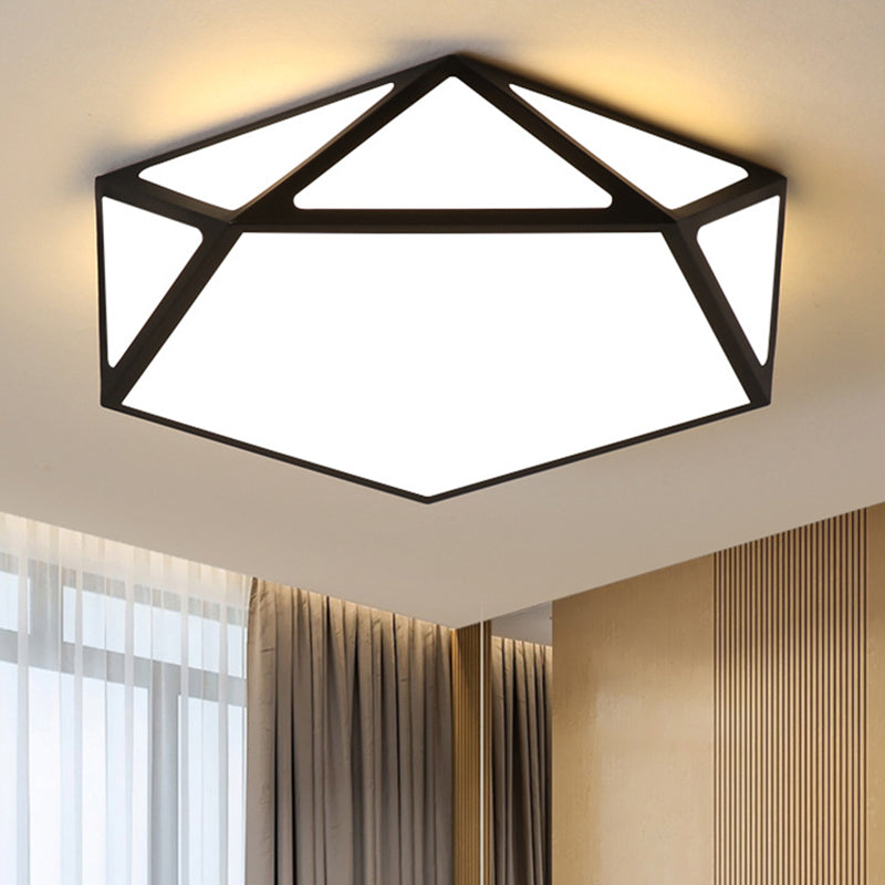 Macaroon Style Modern Lighting Fixture Geometric Acrylic Ceiling Lights LED Flush Mount Light for Hallway Bedroom