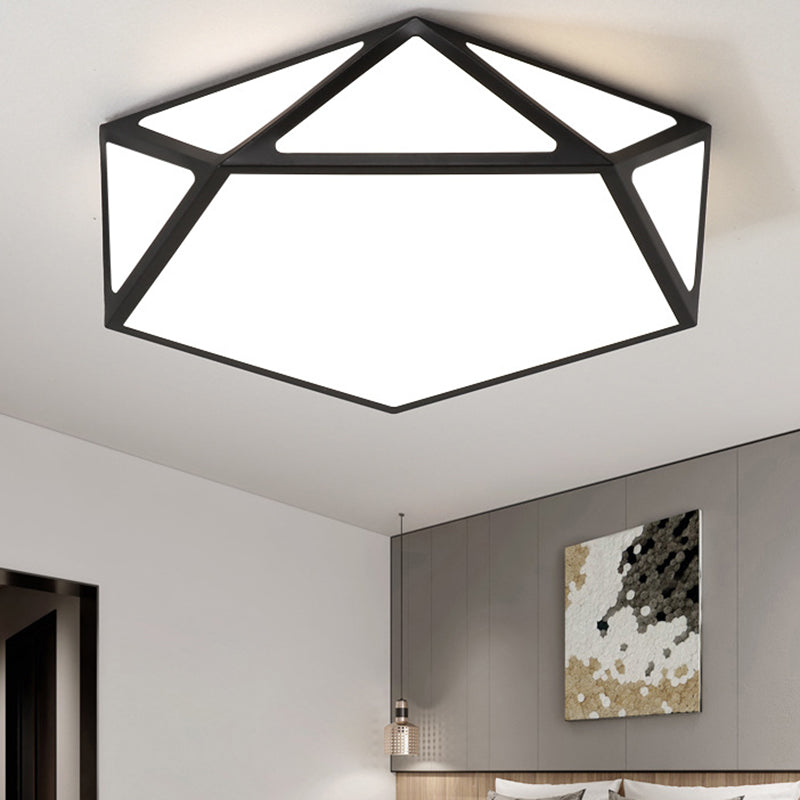 Macaroon Style Modern Lighting Fixture Geometric Acrylic Ceiling Lights LED Flush Mount Light for Hallway Bedroom