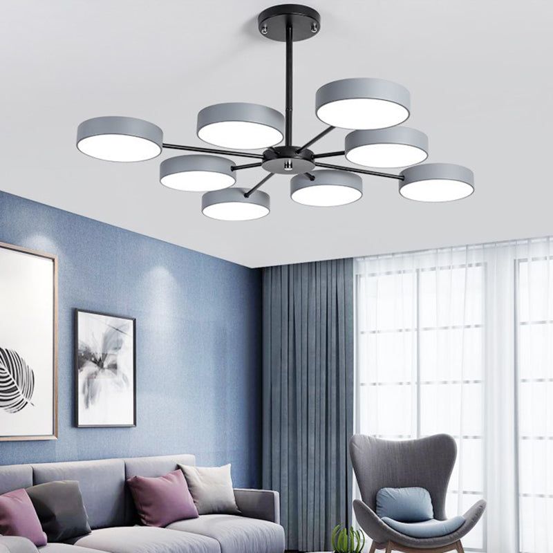 Round Chandelier Lighting Ultra-Contemporary Acrylic Hanging Light Fixtures for Restaurant