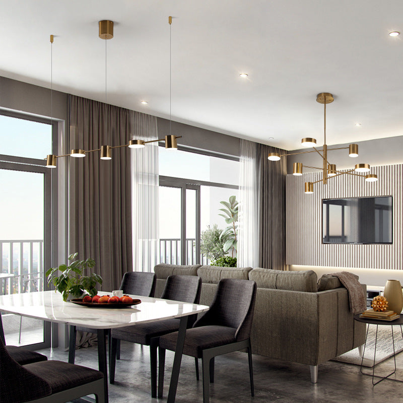 Lampada del lampadario Sputnik Lampada in metallo contemporaneo lampada a sospensione per soggiorno