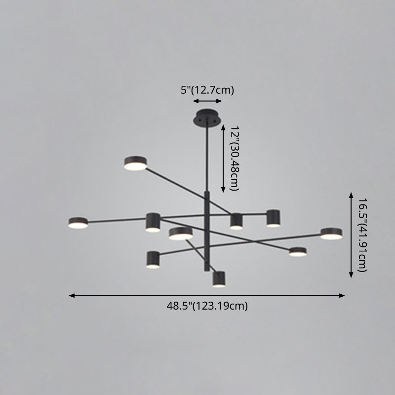 Lampada del lampadario Sputnik Lampada in metallo contemporaneo lampada a sospensione per soggiorno
