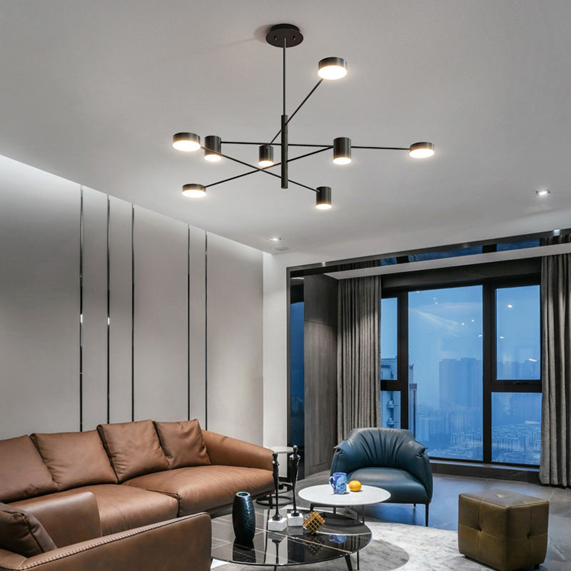 Lampadario a soffitto a soffitto starburst lampada a soffitto sospeso in metallo per soggiorno