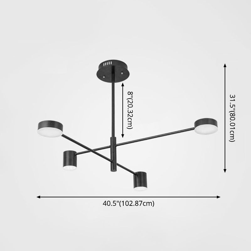 Lampadario a soffitto a soffitto starburst lampada a soffitto sospeso in metallo per soggiorno