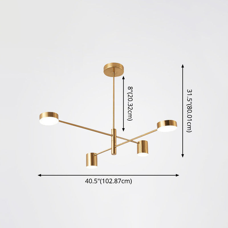 Starburst Ceiling Chandelier Contemporary Metal Hanging Ceiling Light for Living Room