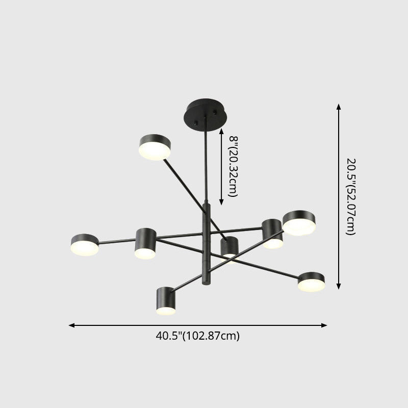 Lampadario a soffitto a soffitto starburst lampada a soffitto sospeso in metallo per soggiorno