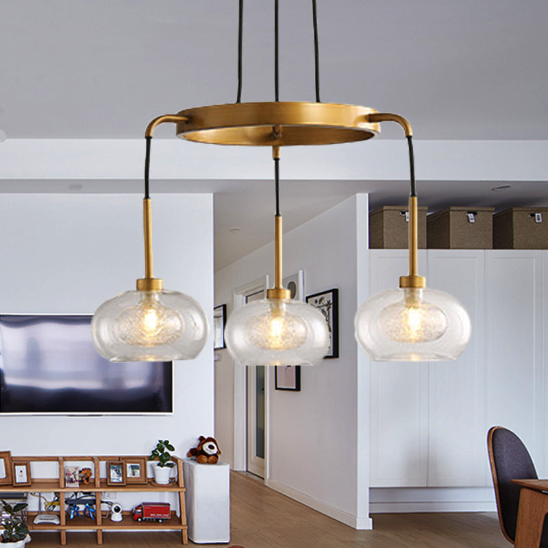 Weiß/Gold Wagenrad Kronleuchter Bauernhaus klares Glas 3/6/8 Köpfe Anhänger Deckenleuchte