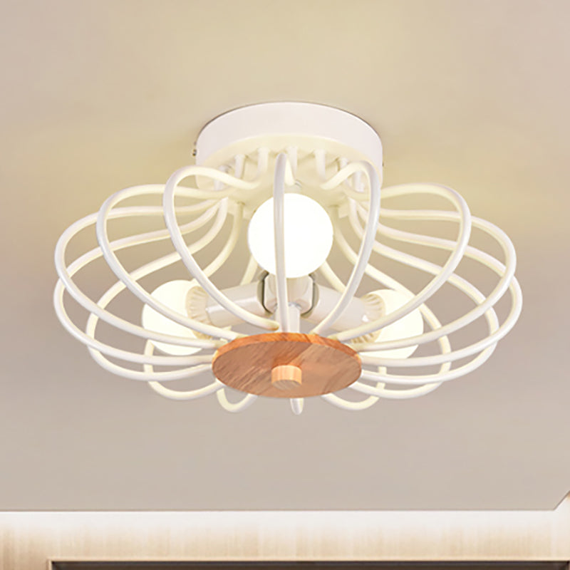 MATIVO FANDATO FRUTTO SEMI-FLUSH LIGHT INDUSTRIALE STHINGRITTURA 3/5 TESTI BACCHIO BLACIO/BIANCO LAMPAGGIO CON FRATTH