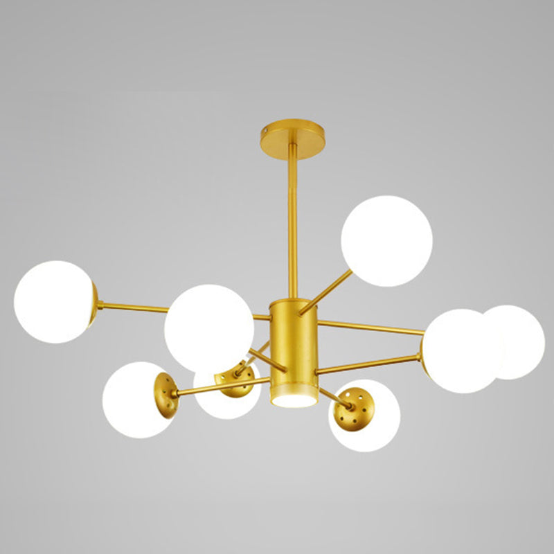 Spherical Chandelier Light Ultra-Contemporary Glass Ceiling Pendant for Living Room