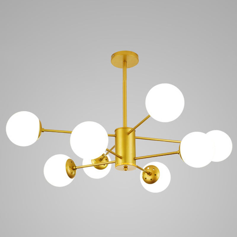 Spherical Chandelier Light Ultra-Contemporary Glass Ceiling Pendant for Living Room
