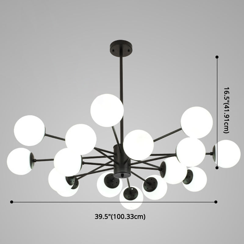 Spherical Chandelier Light Ultra-Contemporary Glass Ceiling Pendant for Living Room