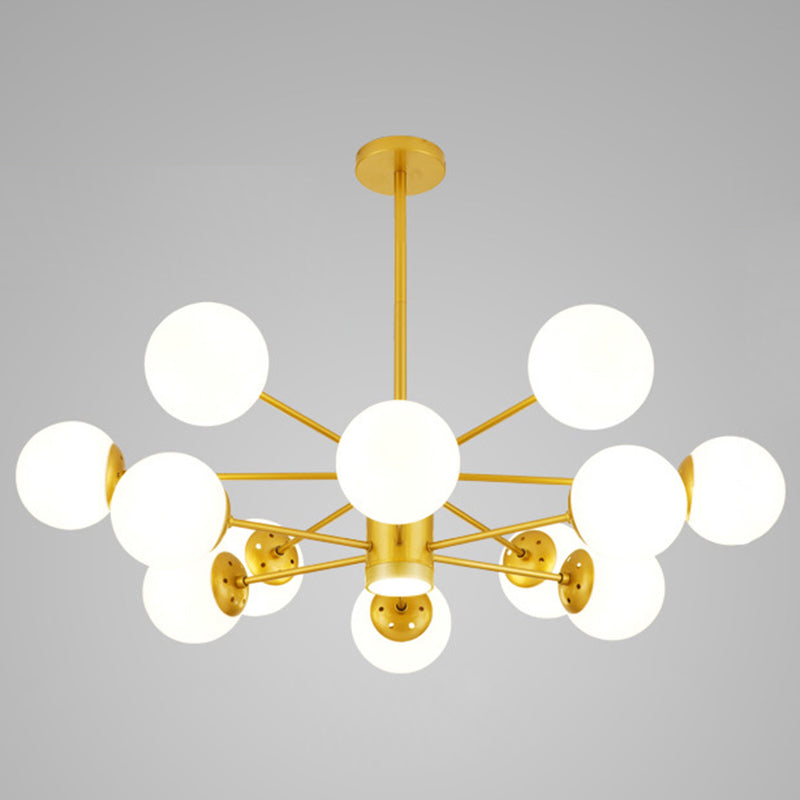 Spherical Chandelier Light Ultra-Contemporary Glass Ceiling Pendant for Living Room