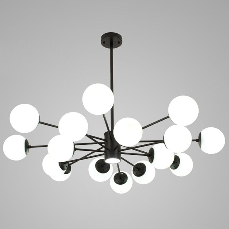 Spherical Chandelier Light Ultra-Contemporary Glass Ceiling Pendant for Living Room