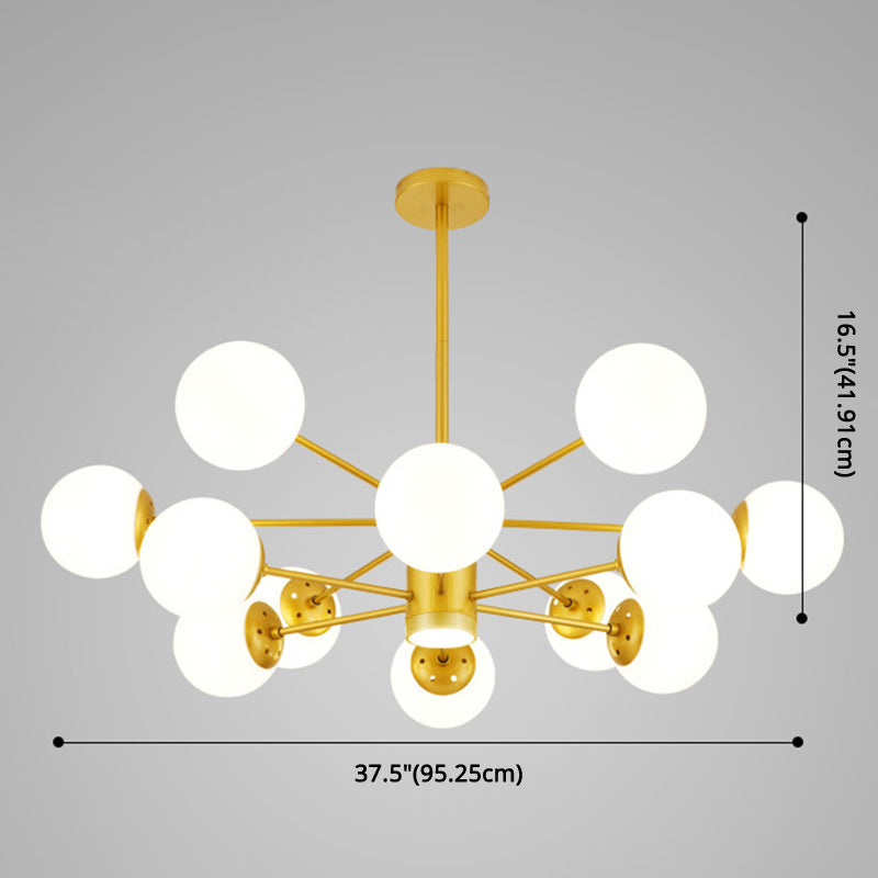 Spherical Chandelier Light Ultra-Contemporary Glass Ceiling Pendant for Living Room
