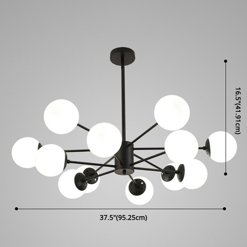 Spherical Chandelier Light Ultra-Contemporary Glass Ceiling Pendant for Living Room