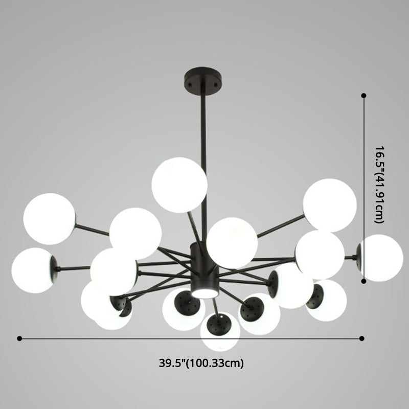 Spherical Chandelier Light Ultra-Contemporary Glass Ceiling Pendant for Living Room
