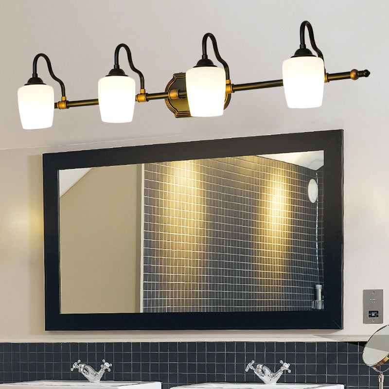 2/3/4 Lights Cup Shady Tady SCONCE Classic Wit Glass Muur gemonteerd licht voor badkamer