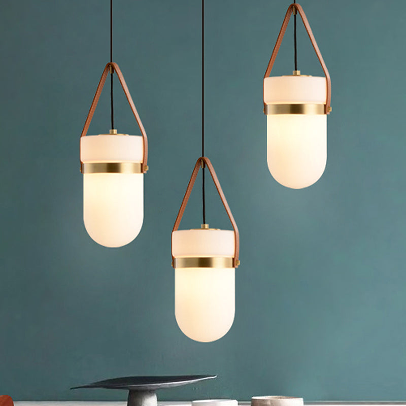 Lámpara colgante de cilindro Class blanco contemporáneo 1 cabezal dormitorio colgante de techo accesorio